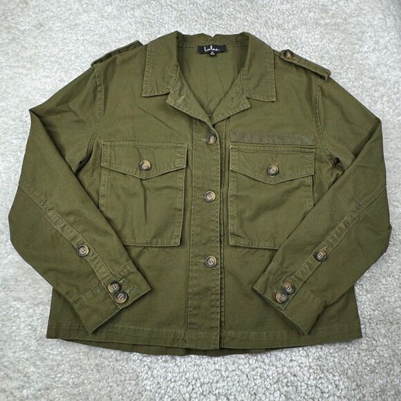 Lulus Ready For Action Olive Green Cropped Utility Jacket - Picture 2 of 11